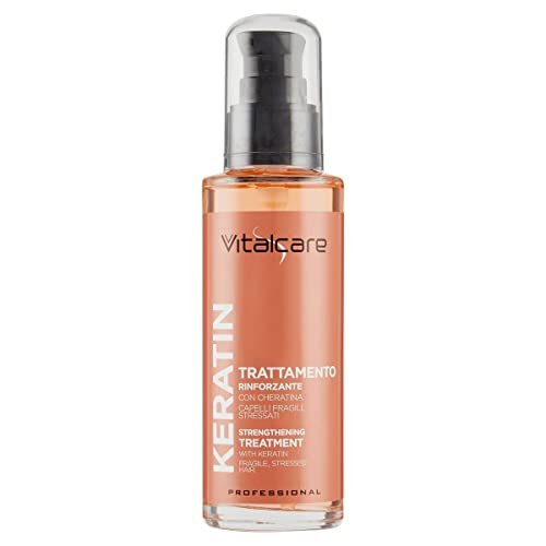 Vitalcare | Keratin - Trattamento Rinforzante per Capelli Fragili e Aiuta a Ricostruire la Fibra Capillare, 100 ml