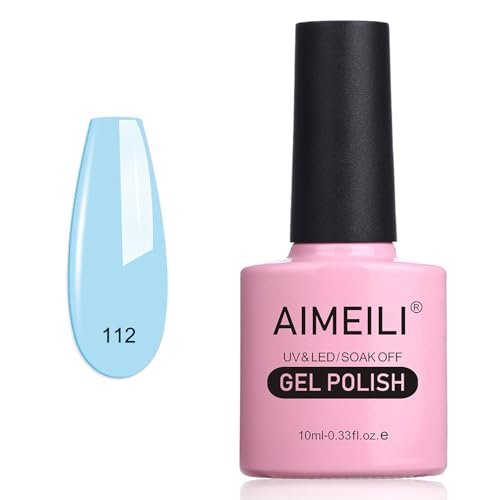 AIMEILI Smalto Semipermente per Manicure Smalti per Unghie in Gel Soak Off UV LED - Ixia Viridiflora (112) 10ml