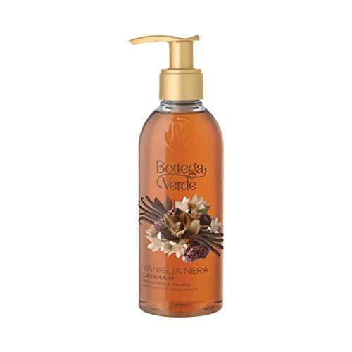 Bottega Verde - Vaniglia Nera, Lavamani, 250 ml, con Proteine del Grano ed Estratti di Vaniglia Nera, Detergente e Profumato, Formula Delicata, Ideale per Lavaggi Frequenti, per Tutti i Tipi di Pelle
