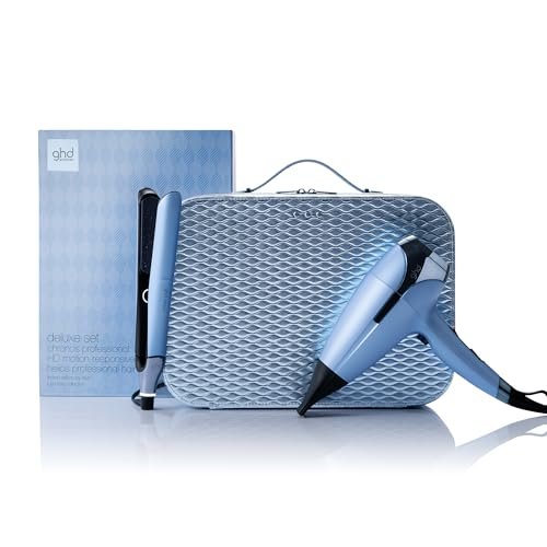 ghd Chronos Styler & Asciugacapelli Helios Blu Ghiaccio con cofanetto Iced Luxe - La styler più avanzata, asciugacapelli professionale e veloce - Per tutti i tipi di capelli