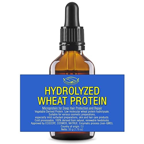 HYDROLYZED WHEAT PROTEIN - Liquido - 50 g - Microproteins for Hair, Sensitive Skin - Deep Hair Protection, Rstrutturing & Repair - Shampoos, Conditioners