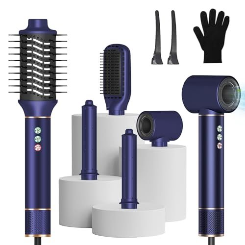 JAOGAUS Spazzola per Asciugacapelli, Styler per Capelli ad Alta Velocità Ionico Negativo 110000 RPM, Spazzola ad Aria Calda Styler, Styler ad Aria per Asciugatura Rapida, Arricciatura