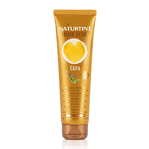 Naturtint Hair Food Chia, Maschera Ultraconcentrata Protezione, Protegge e Ripara i Capelli Maltrattati, Capelli Molto Danneggiati, 99% Ingredienti Naturali, Adatto al Metodo Curly, 150ml