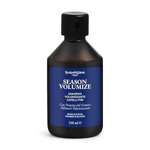 Shampissima Professional, Shampoo Volumizzante, Per Tutti i Tipi di Capelli Fini, Effetto Rimpolpante, Capelli Leggeri e Voluminosi, Con Polimeri Volumizzanti e Proteine del Grano, 250 ml