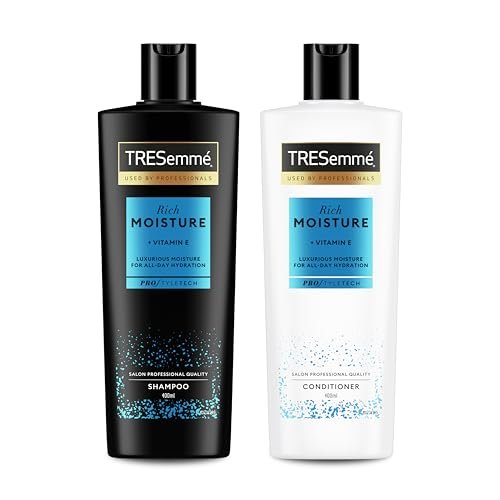 TRESemmé Rich Moisture Shampoo e balsamo, per capelli secchi e danneggiati 400 ml + 400 ml