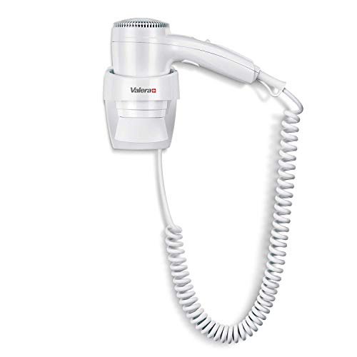 Valera Executive 1200, asciugacapelli compatto con supporto murale per alberghi e strutture ricettive, 1200 watt, Bianco