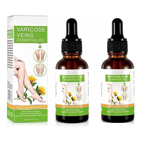Vibeskin - Fiala di olio essenziale per la cura del corpo, rimuove vene varicose e gonfiore, trattamento per gambe, riduce le vene varicose e la pesantezza (2 pezzi)