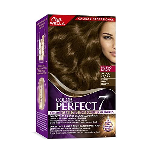 Wella Color Perfect Colorazione Permanente per Capelli Idratati e Luminosi Tonalità Castano Chiaro