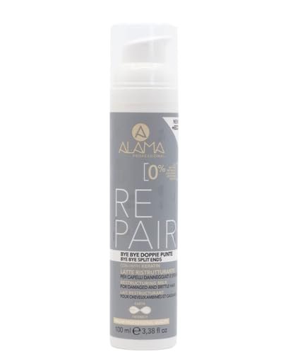 Alama Professional Repair Bye Bye Doppie Punte Latte Ristrutturante per Capelli Danneggiati e Sfibrati, Giallo, 100 Millilitri