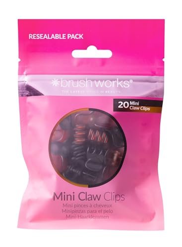 Brushworks Mini Claw Clips - 20 Pack