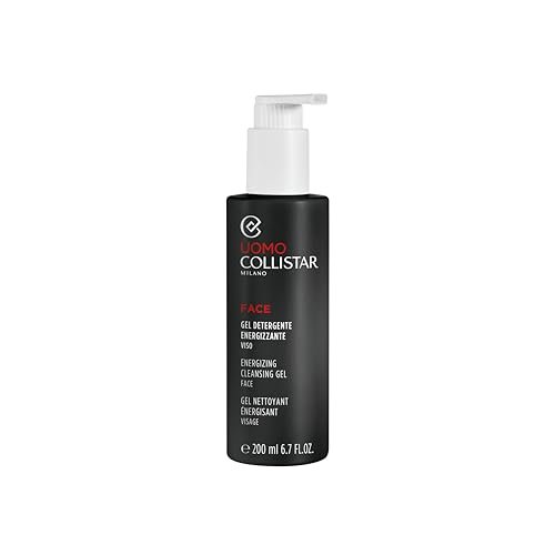 Collistar Gel Detergente Viso Uomo Energizzante, Pulisce, Tonifica, Rivitalizza, per Tutti i Tipi di Pelle, anche Sensibile, Elimina Grigiore e Colorito Spento, 200 ml