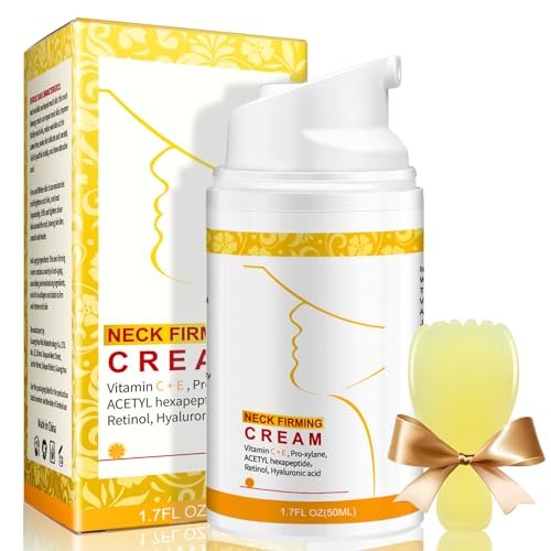 Crema Rassodante Collo, Crema Anti-Età Per Rassodare E Ridurre Le Rughe Su Collo E DéColleté Per Donna, Lifting, Rassodante E Idratante Con Collagene 50ML