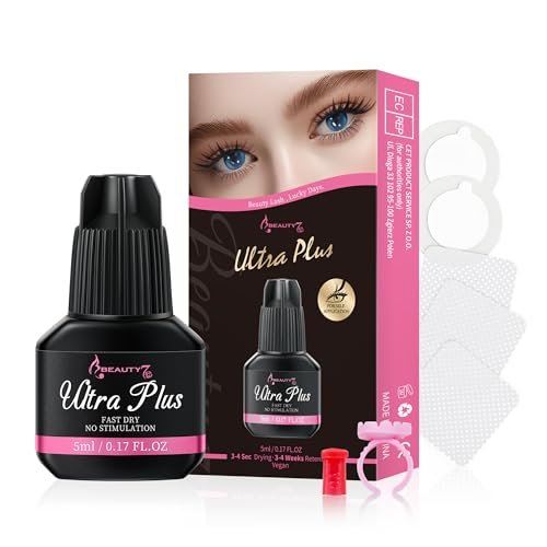 Extension Ciglia Colla Professionale Adesivo Asciugatura Rapida 3-4 secondi Nero 5ml