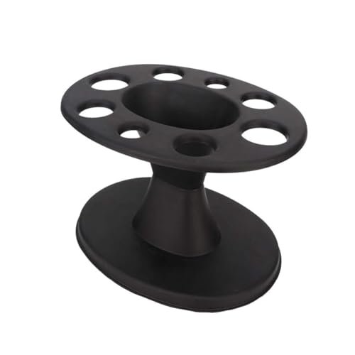 Fluaonb 1 Pezzo Portaspazzola per Capelli Supporto In Plastica Nera Espositore Pertinente Pettine per Acconciatura Scaffale per Strumenti di Parrucchiere Accessori