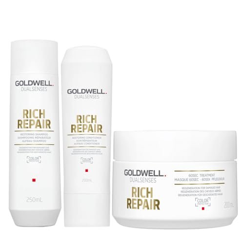 Goldwell rich repair Shampoo 250ml Conditioner 200ml 60sec treatment 200ml
