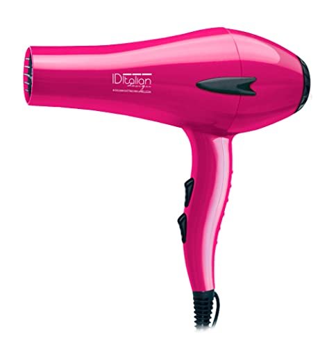 ID Italian Design - Asciugacapelli Professionale GTI 2600 Passion Plus Hair Dryer | Potenza 2400W - Motore AC di Alte Prestazioni - 2 Velocità e 3 Modalità di Calore - Colore Fucsia