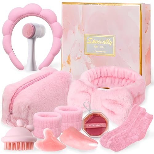 Kit Skincare,Kit SKincare Viso Completo,Set Regalo Donna,Cofanetto Regalo Donna Beauty,Dono Originale per Donne e Ragazze per Compleanni, Natale o San Valentino