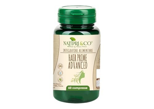 Natura Prime - Hair Prime Advanced Integratore Capelli e Unghie con Miglio, Vitamine, Minerali e Olio di Borragine – 60 Compresse – Trattamento 2 Mesi – Vegano, Gluten Free E Senza Lattosio