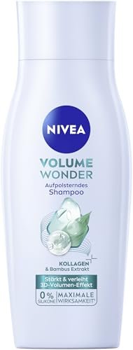 NIVEA Volume Wonder Shampoo rinforzante (50 ml), volume shampoo con collagene ed estratto di bambù naturale, senza silicone, shampoo per capelli per un effetto volume immediato