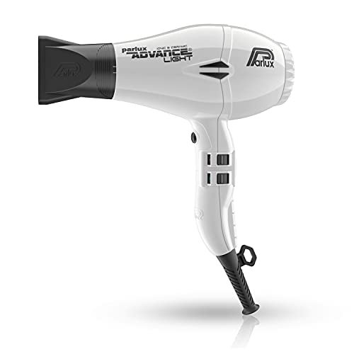 Parlux Advance Light Asciugacapelli Professionale, Ionic & Ceramic, Bianco