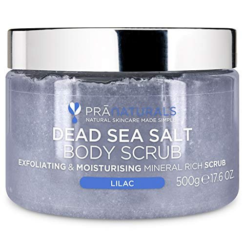 Pranaturals Scrub Corpo Rivitalizzante ai Sali del Mar Morto 500g, Esfoliante e Nutriente, Ricco di Minerali Naturali, Ideale per Tutti i Tipi di Pelle (Lilla)