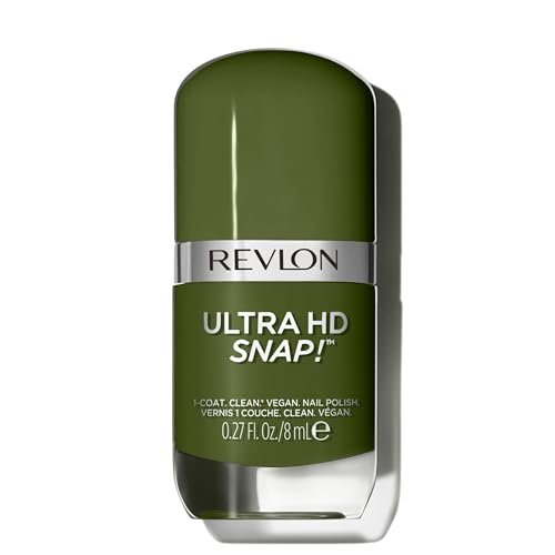 Revlon Ultra HD Snap! Nail, Smalto Unghie, Formula Glossy E 100% Vegana Con 75% Di Ingredienti Naturali E Idratanti, Elevata Copertura, 022 Commander In Chief - 8ml