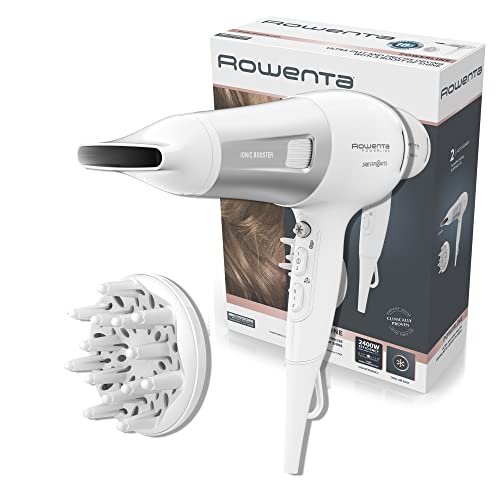 Rowenta CV5930 Powerline Asciugacapelli con Booster Ionico, Phon per Capelli 2100W, Tecnologia Effiwatts, Thermo Control, 1 Diffusore e 1 Concentratore, 6 Combinazioni di Velocità/Temperatura
