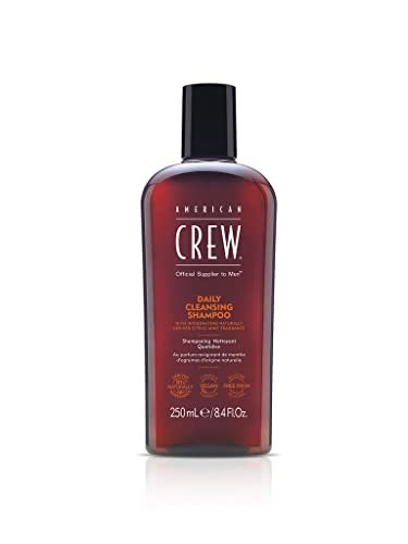 American Crew Daily Cleansing Shampoo, Shampoo Quotidiano Capelli per Uomo, Per Capelli Normali, Detergente e Idratante, Formula Professionale e Vegana, Fragranza Menta Agrumata (250ml)