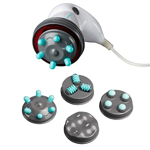 ARDES | ARM240N Massaggiatore Anticellulite Professionale con Riscaldamento a Infrarossi per Glutei e Gambe con 4 Accessori Intercambiabili e Pochette Viaggio