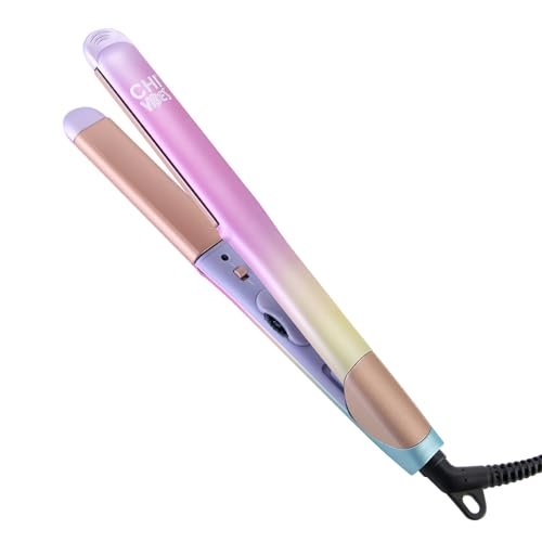 CHI VIBES - Piastra per capelli "On The Edge", in ceramica, con piastre di precisione, capelli senza crespo, diverse impostazioni di temperatura