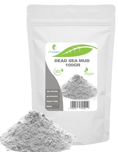 Fango del Mar Morto - 100 gr - Maschere viso fai da te, maschere corpo, maschere capelli, peeling e scrub morbidi, produzione di sapone, anti-età e rassodamento della pelle