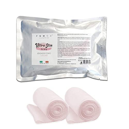 FGM04 Bendaggio Ultra Slim Body Caldo, Snellente Anticellulite Drenante – 2 Bende monouso Gambe Pancia e Fianchi – Prodotto professionale realizzato in Italia