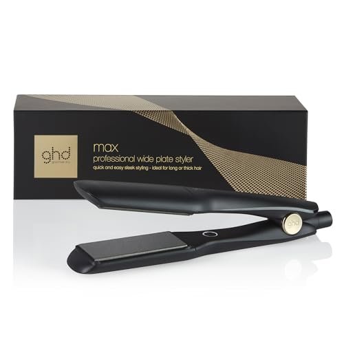 ghd Max Piastra & Styler a Lamelle Ampie – Lamelle Extra Large per Styling Rapido, Maggiore Lucentezza, Senza Crespo – Per Capelli Lunghi, Spessi o Ricci
