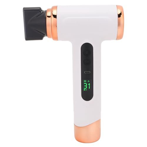 MasYosh Asciugacapelli Senza Fili 15000mAh – Phon Portatile USB Ricaricabile 200W con Aria Calda e Fredda, Compatto per Viaggi, Campeggio e Dormitori Studenteschi (Bianco)