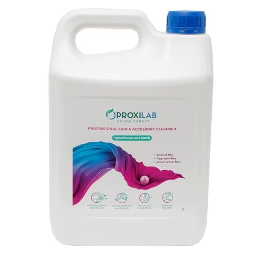 Proxilab 3 litri – Soluzione cosmetica professionale con acido ipocloroso stabilizzato | Cura della pelle sensibile e pulizia di strumenti di bellezza | Senza alcool e profumo