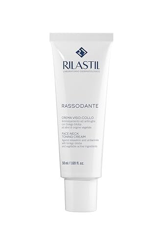 Rilastil Rassodante Crema Viso e Collo con Gingko Biloba, Rassodante e Antirughe, Adatto a Tutti i Tipi di Pelle, 50 ml