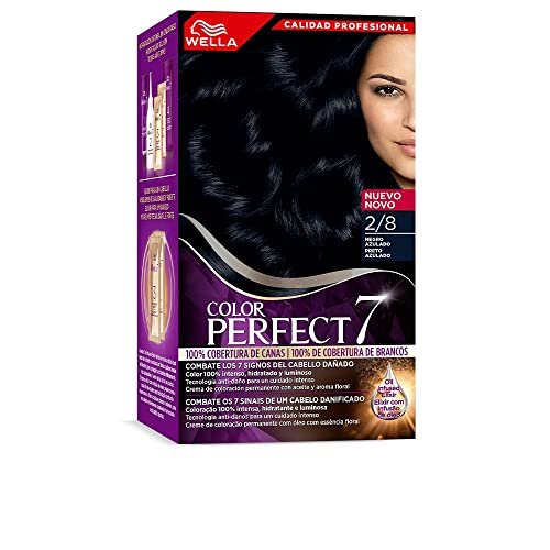 Wella Color Perfect - Colorazione permanente per capelli idratati e luminosi - Tono nero azzurro