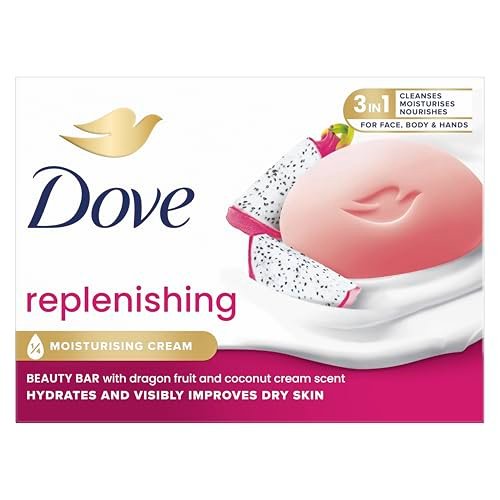 Dove Saponetta Beauty Bar, Dragon Fruit, Saponetta Mani, Viso e Corpo, con 1/4 di Crema Idratante, Dermatologicamente Testata, 100% Ingredienti Idratanti di Origine Naturale, 90ml