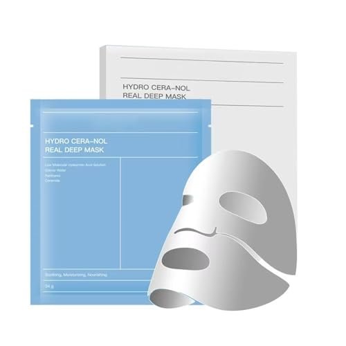 Maschera al Collagene Viso Mask da 6 Pezzi, Maschere Collagene per il Viso, Bio-Collagen Real Deep Face Mask Collagen, Riduzione dei Pori, Miglioramento Dell'Elasticità