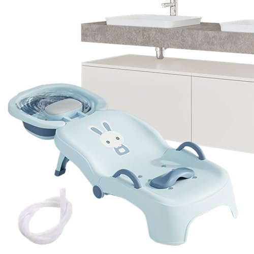 Miyanvuo Sedia Shampoo Per Bambini - Sedia Lavacapelli Regolabile Per Infanti - Poltrona Reclinabile Per Lavaggio Capelli Utilizzo Domestico E Professionale 0-10 Anni