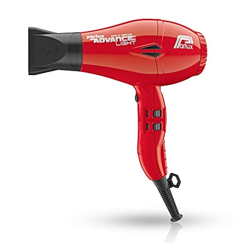 Parlux Advance Light Asciugacapelli Professionale, Ionic & Ceramic, Rosso